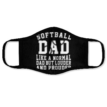 Discover Prouder Softball Dad Funny Daddy Father's Day Face Masks