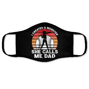 Discover Calls Me Softball Dad Funny Daddy Father's Day Face Masks