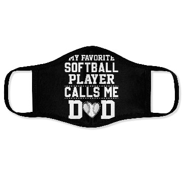 Discover Calls Me Softball Dad Funny Daddy Father's Day Face Masks