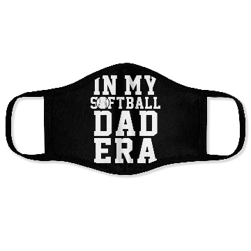 Discover Softball Dad Era Funny Daddy Father's Day Face Masks