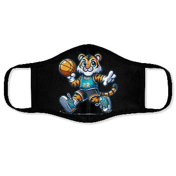 Discover Cute Basketball Player Tiger Face Masks