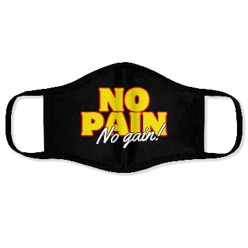 Discover Motivational Fitness: No Pain No Gain Face Masks