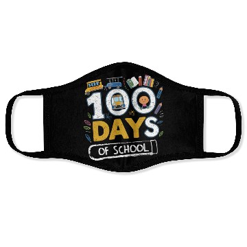 Discover 100 Days of School Face Masks Design