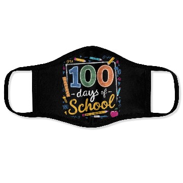 Discover 100 Days of School Face Masks Design