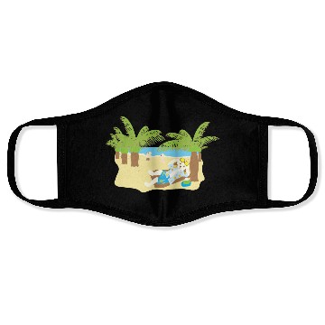 Discover summer the sea Face Masks