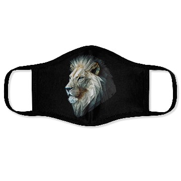 Discover Polygon Animal Print White Face Masks