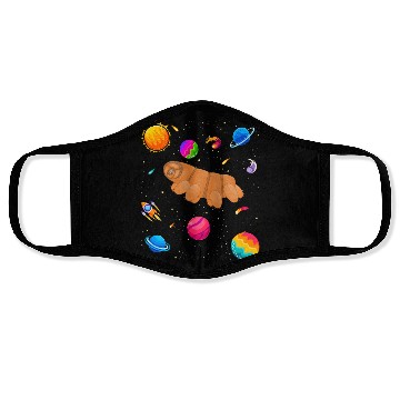 Discover Tardigrade Space! Nerd, Geek Microbiology Science Face Masks