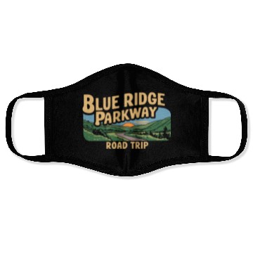 Discover Blue Ridge Parkway Road Trip Adventure Face Masks