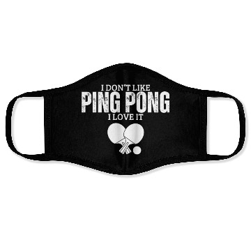 Discover I Love Ping Pong Funny Ping Pong Player Face Masks