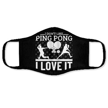 Discover I Love Ping Pong Funny Ping Pong Player Face Masks