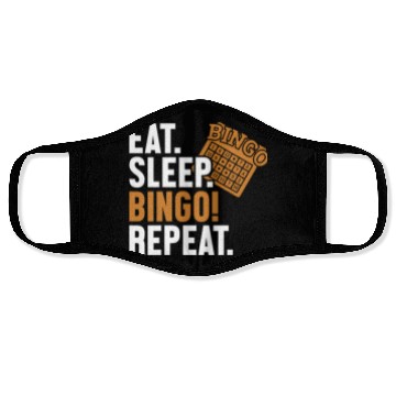 Discover Eat Sleep Bingo Repeat Caller Daubers Face Masks