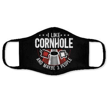 Discover Cornhole Team Bean Bag Player Face Masks