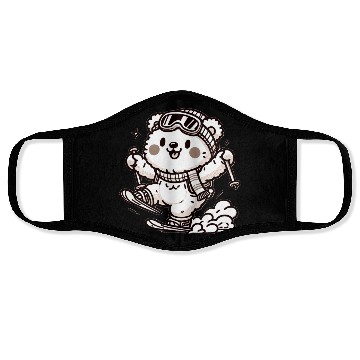 Discover Cute Skier Bear Face Masks