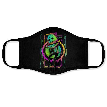 Discover Cyberpunk Technology Tech Manga Face Masks