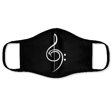 Discover Music Clef Note French Violin Treble Bass Sound Face Masks