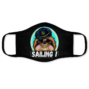 Discover SAILING SLOTH CAPTAIN Face Masks