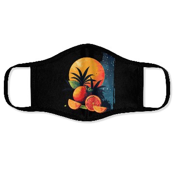 Discover Vibrant Fruit Background with Oranges and Grapefru Face Masks