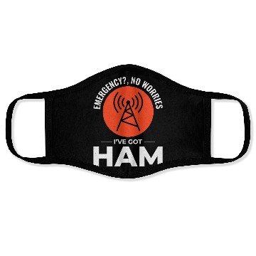 Discover Amateur Ham Radio Operator Radio Waves Funny Face Masks