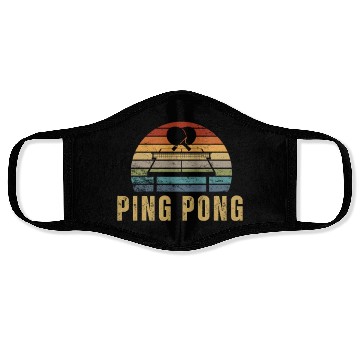 Discover Ping Pong Player Vintage Retro 70s Design Ping Face Masks