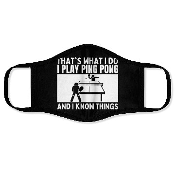 Discover Ping Pong That's What I Do Funny Ping Pong Face Masks
