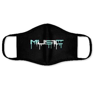 Discover Music Text Letters Quote Saying Graffiti Drops Face Masks