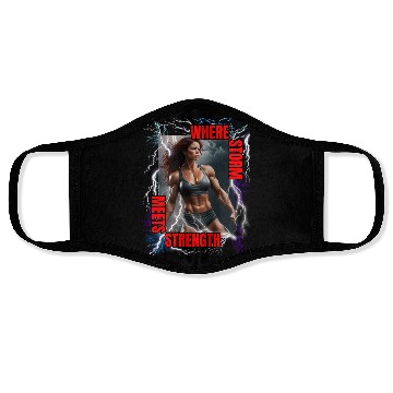 Discover Bodybuilder woman design . Option 3 Face Masks