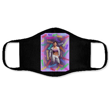 Discover Multi language gym design Face Masks