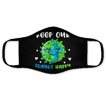 Discover keep Our Planet Happy Face Masks