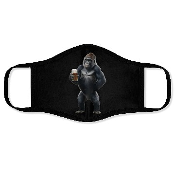Discover Gorilla Drinking Beer Realistic Face Masks
