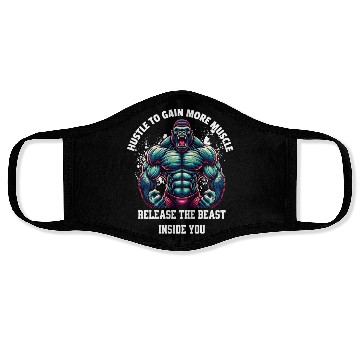 Discover angry gorilla bodybuilding Face Masks