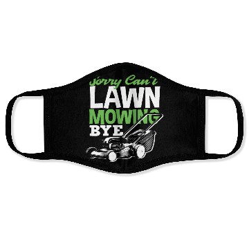 Discover Landscaper Gardener Lawn Mowing Bye Face Masks