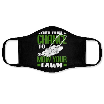 Discover Landscaper Gardener Lawn Mowing Saying Face Masks
