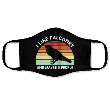 Discover Retro I Like Falconry And Maybe Three People Face Masks