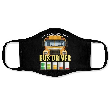 Discover School Bus Operator Battery Life Of A Bus Captain Face Masks
