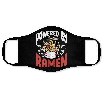 Discover Powered By Ramen Anime Japanese Soup Cup Noodle Face Masks