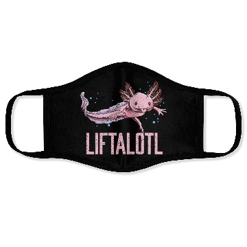 Discover Liftalotl Workout Axolotl Gym Salamander Funny Wei Face Masks