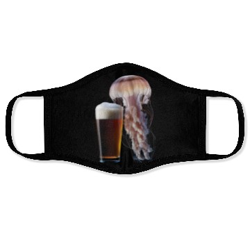 Discover Jellyfish Drinking Beer Realistic Face Masks