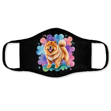 Discover Chow Chow Watercolor Face Masks