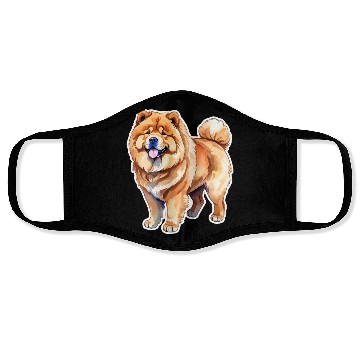 Discover Chow Chow Watercolor Face Masks