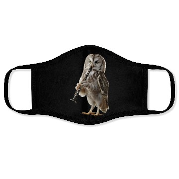 Discover Owl Playing Clarinet Realistic Face Masks