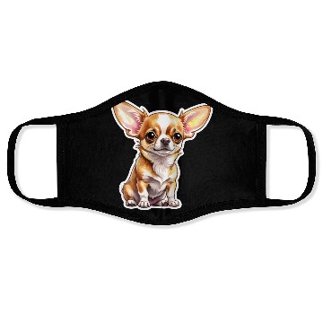 Discover Chihuahua Watercolor Face Masks