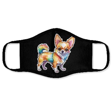 Discover Chihuahua Watercolor Face Masks