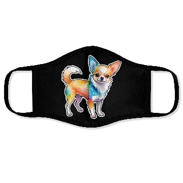 Discover Chihuahua Watercolor Face Masks