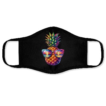 Discover SUMMER PINEAPPLE SUNGLASSES Face Masks