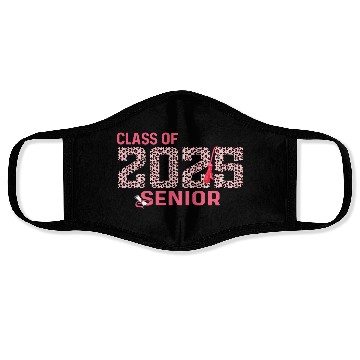 Discover Class of 2025 Senior Leopard Print Graduation 2025 Face Masks