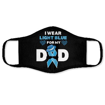 Discover I Wear Light Blue for my Dad Prostate Cancer Aware Face Masks