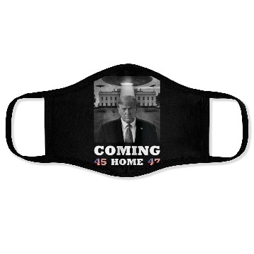 Discover Trump Coming Home with UFOs over the White House Face Masks