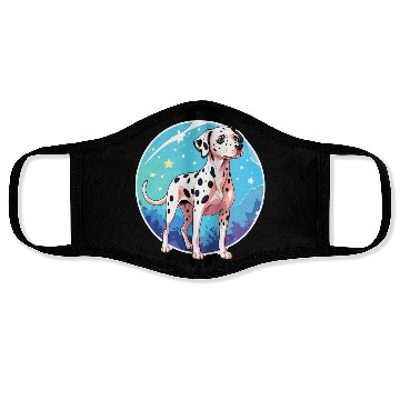 Discover Dalmatian Dog Watercolor Face Masks