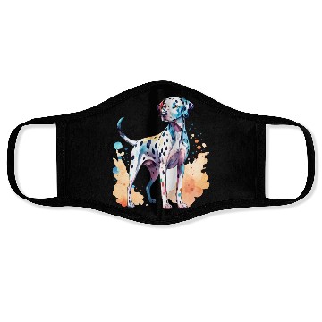 Discover Dalmatian Dog Watercolor Face Masks