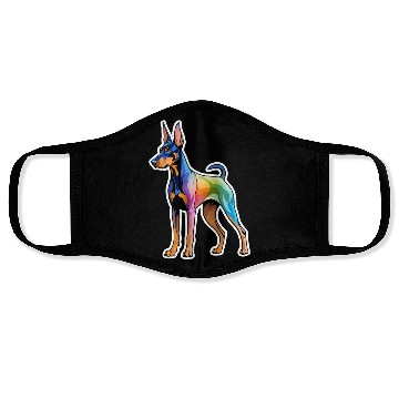 Discover Dobermann Watercolor Face Masks